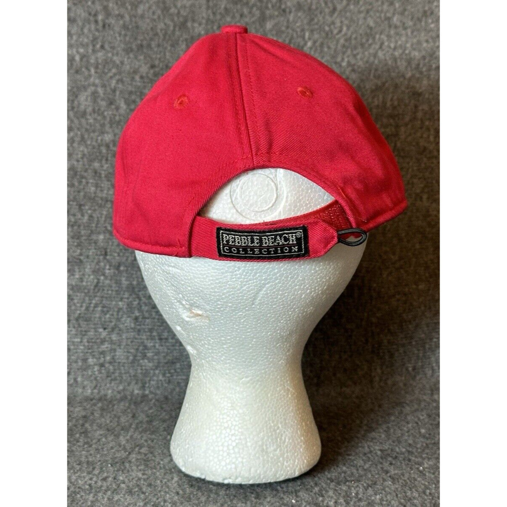 Pebble Beach Golf Hat Mens Red 2010 110th US‎ Open Golf Cap Adjustable Strap - Picture 4 of 6